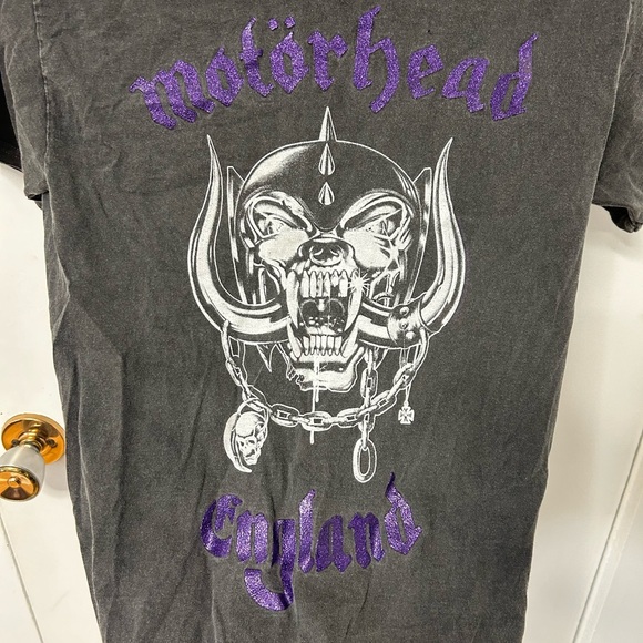 Motörhead purple sparkly band tee, small - Picture 3 of 4